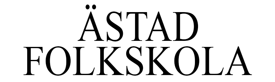 Ästad folkskola logo, text med vit bakgrund